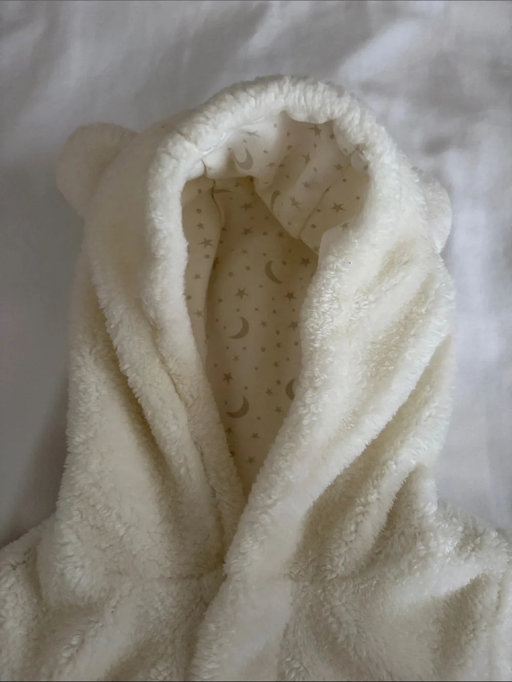 Magnetic Me Cream Sherpa Fleece Hooded Winter Bear Suit